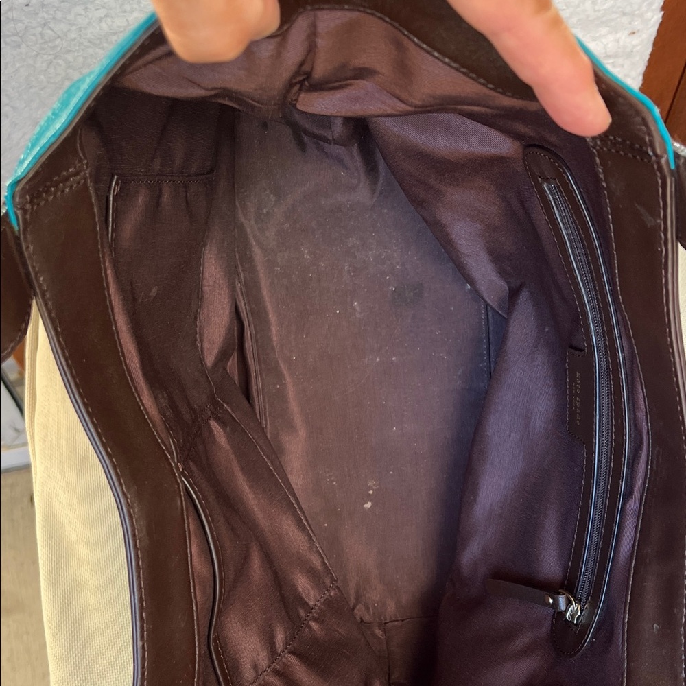 Kate Spade Blue and Brown Shoulder Bag - Picture 9 of 11